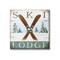 Stupell Industries Ski Lodge Rustic Cabin Sign Snowy Tree Forest Canvas Wall Art